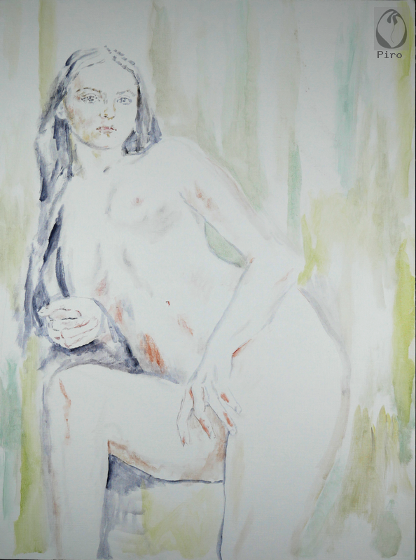 oil on paper - olio su carta di Piro